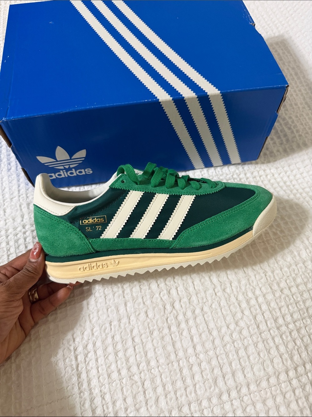 adidas SL 72 Green Suede & Nylon Retro Runner (final sale)